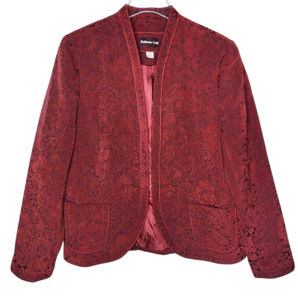 Coldwater Creek Jacquard Open Front Blazer Women's Size‎ 12